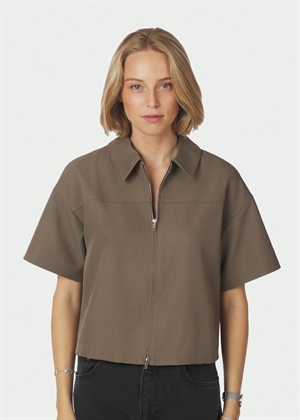 Madicken structure bluse Taupe Neo Noir 